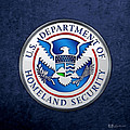 Department of Homeland Security - D H S Emblem on Blue Velvet