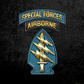 U. S.  Army Special Forces  -  Green Berets S S I over Black Velvet